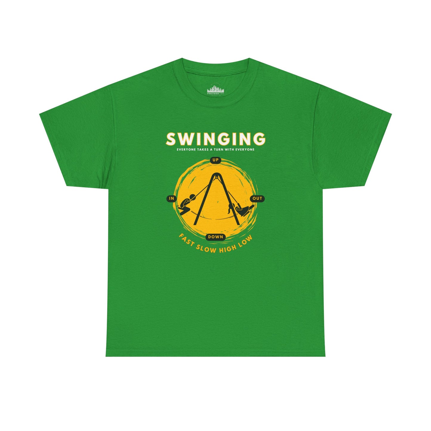 Swinging (White Text Heading)