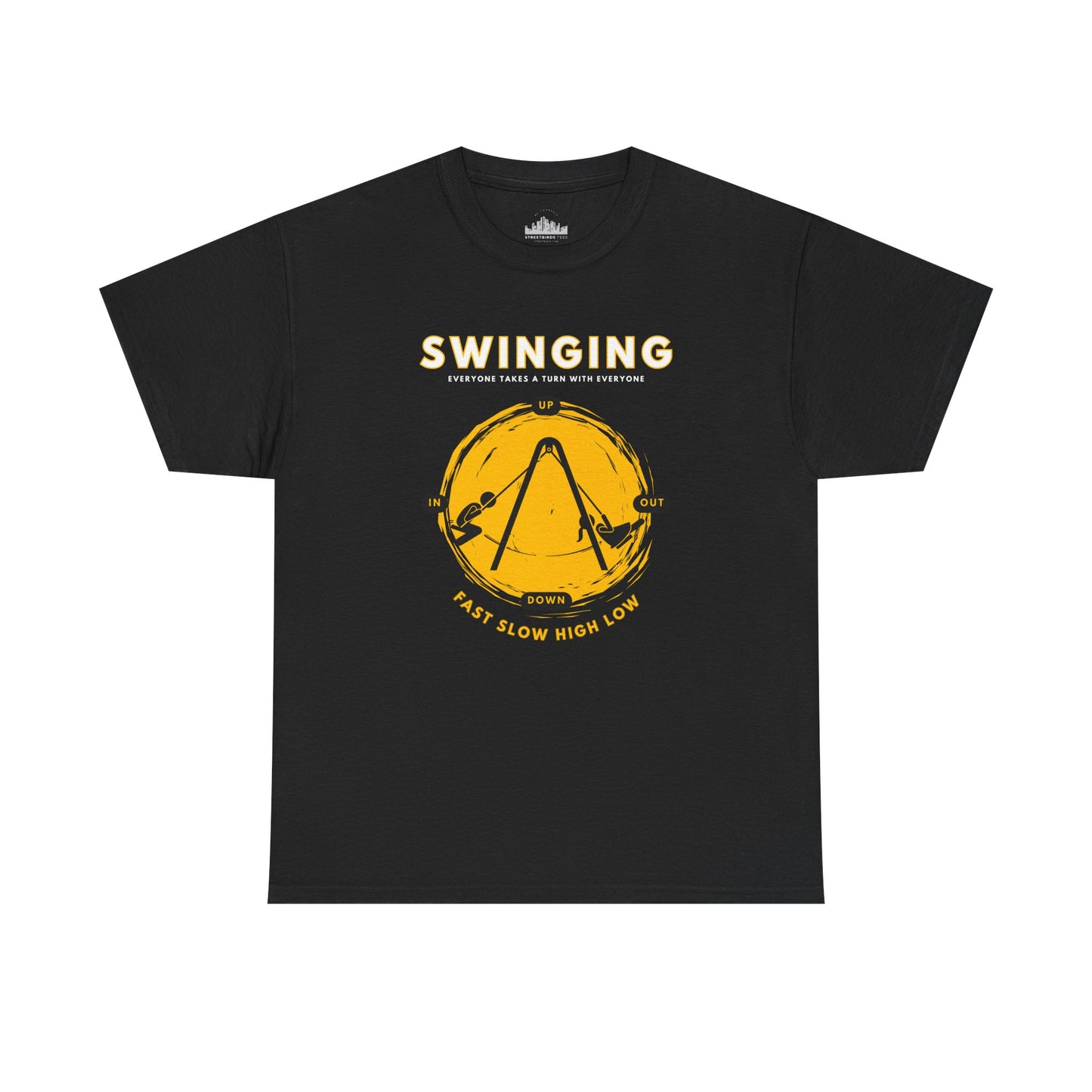Swinging (White Text Heading)