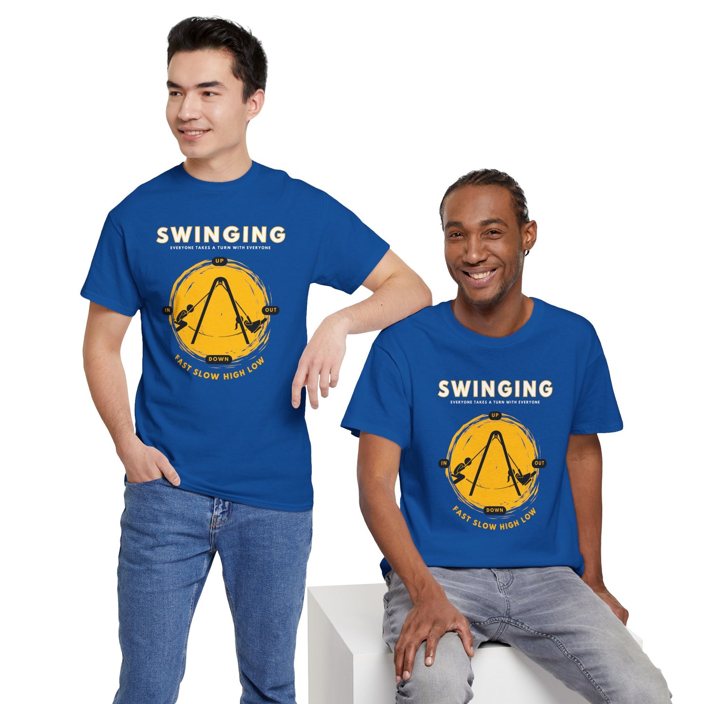 Swinging (White Text Heading)