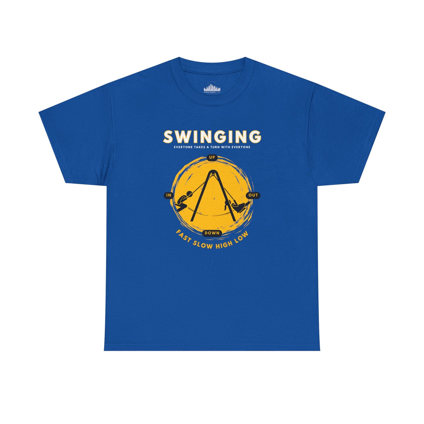 Swinging (White Text Heading)