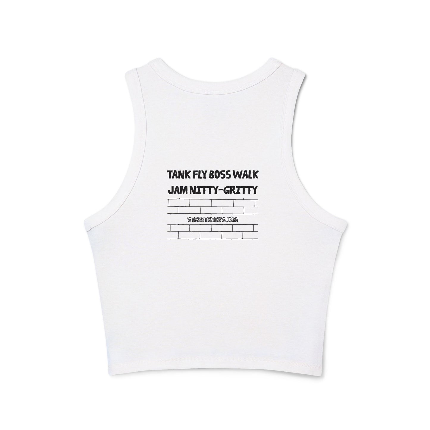 Nitty Gritty (White) | Racer Tank Top