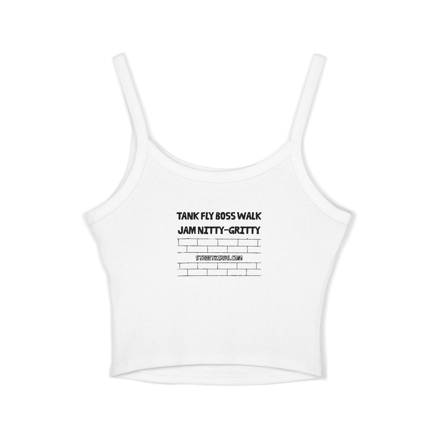 Nitty Gritty (White) | Spaghetti Strap Tank Top