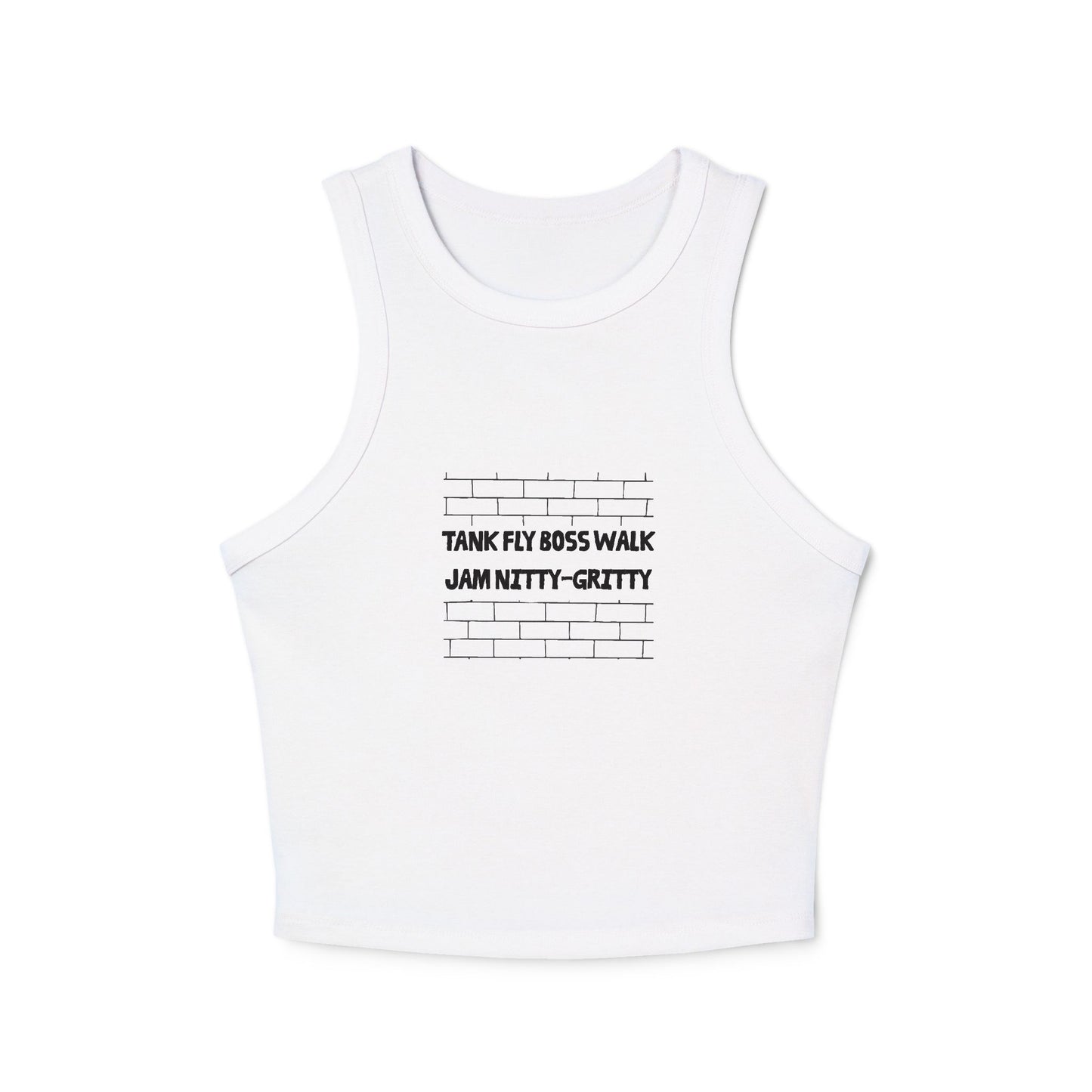 Nitty Gritty (White) | Racer Tank Top