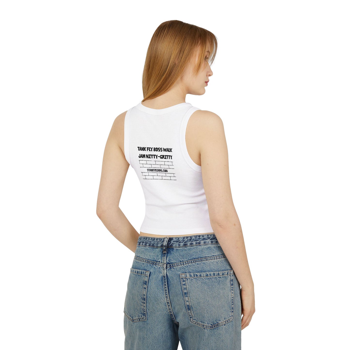 Nitty Gritty (White) | Racer Tank Top