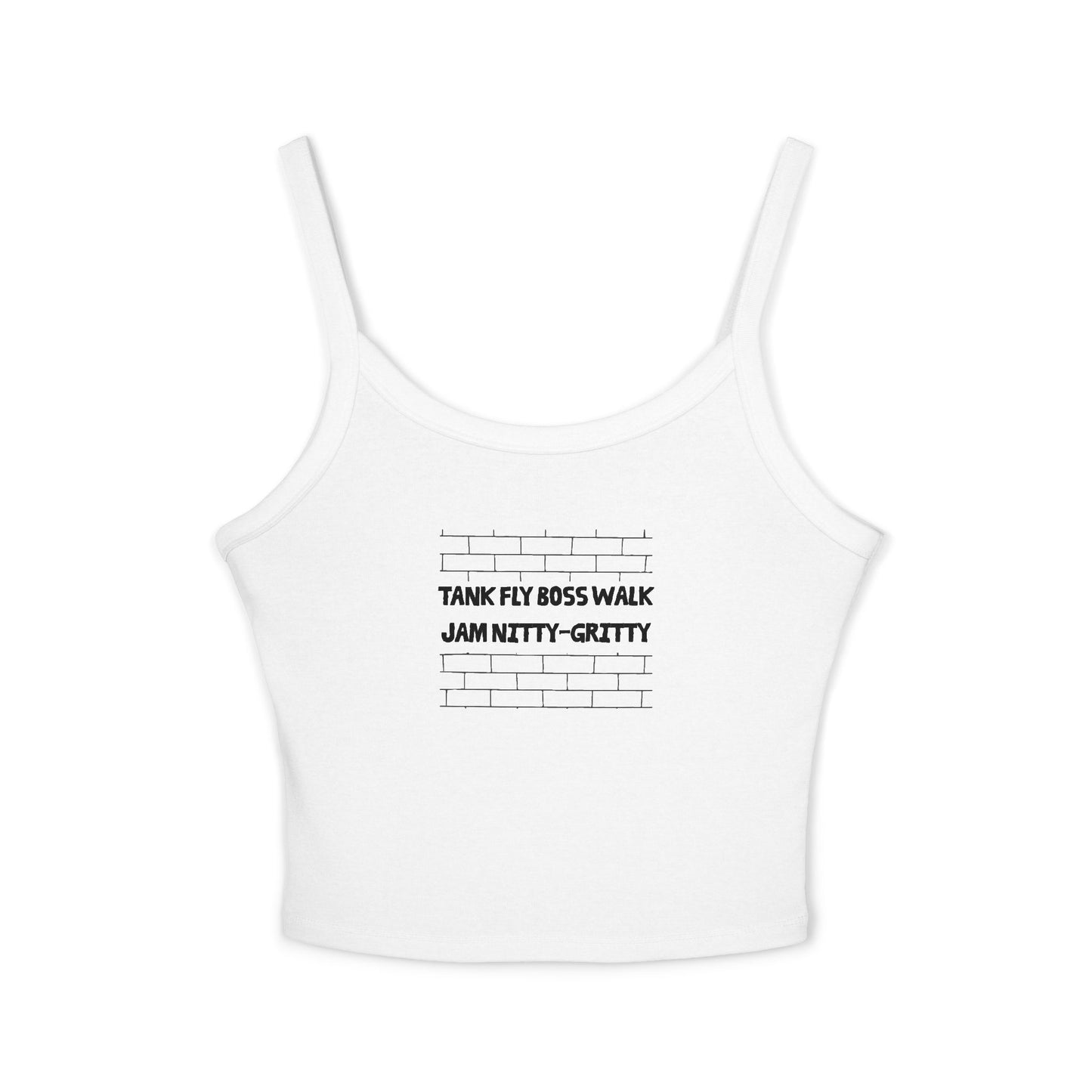Nitty Gritty (White) | Spaghetti Strap Tank Top